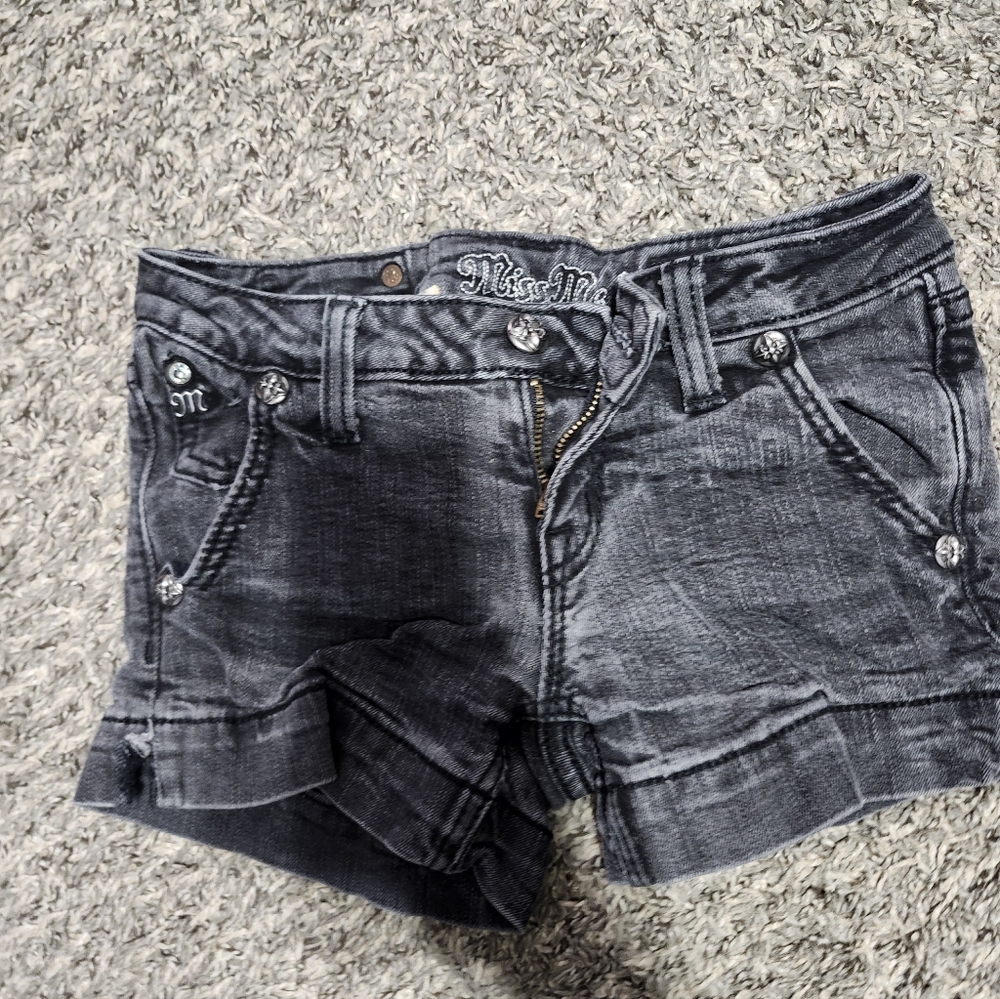 Miss Me Women's Dark Gray Jean Shorts
